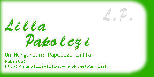 lilla papolczi business card